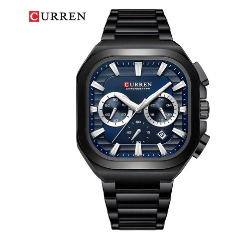 Montre CURREN Tempo · 8496, couleur Noir et bleu