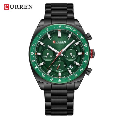 Montre CURREN Émeraude · 8497, couleur Noir et vert
