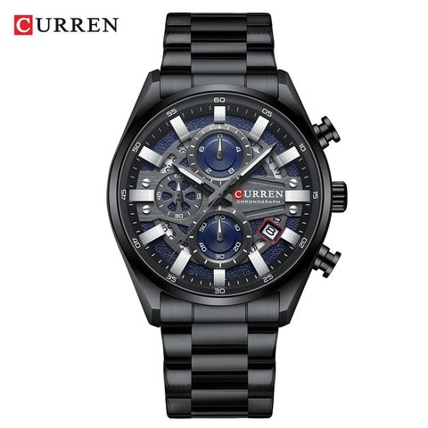 Montre CURREN Signature · 8495, couleur Gris et bleu