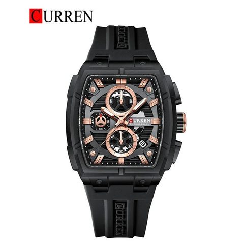 Montre CURREN Carré · 8488, couleur Noir et gris