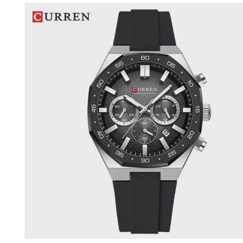 Montre CURREN Chronos · 8489, couleur Noir et argenté