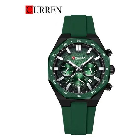 Montre CURREN Chronos · 8489, couleur Noir et vert