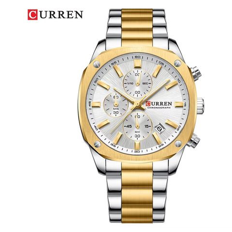 Montre CURREN Classique · 8490, couleur Argenté et doré