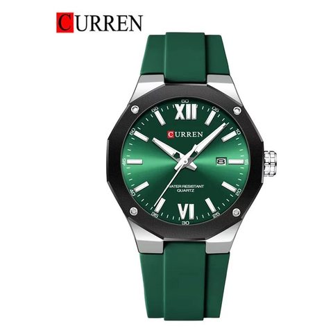 Montre CURREN Performance · 8465, couleur Argenté et vert