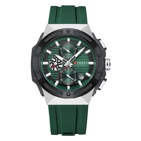 Montre CURREN Iconique · 8462, couleur Gris et vert