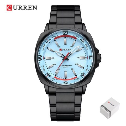 Montre CURREN Vecteur · 8455, couleur Gris et turquoise