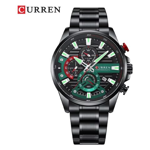 Montre CURREN Velocity · 8415, couleur Noir et vert
