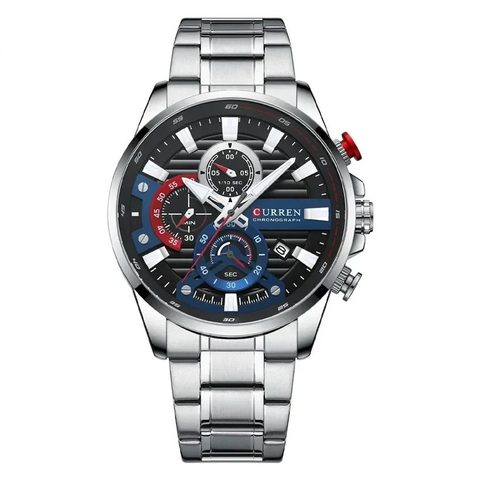 Montre CURREN Velocity · 8415, couleur Noir et argenté