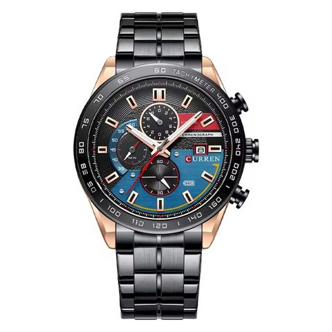 Montre CURREN Exact · 8410, couleur Noir et bleu
