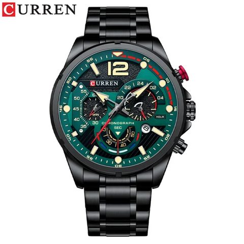 Montre CURREN Precision · 8395, couleur Noir et turquoise
