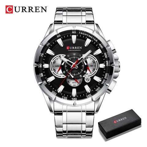 Montre CURREN City · 8363, couleur Noir et argenté