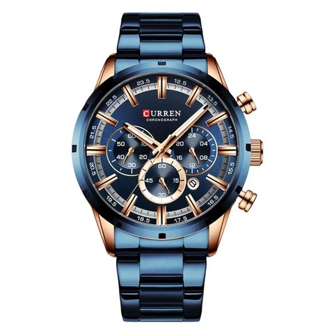 Montre CURREN Multifonction · 8355, couleur Bleu