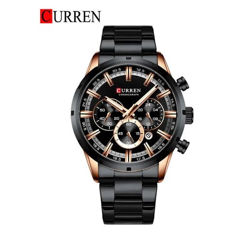 Montre CURREN Multifonction · 8355, couleur Noir et gris