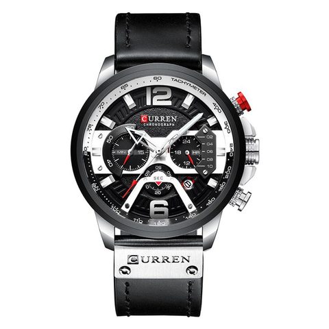 Montre CURREN Grand Style · 8329, couleur Noir et argenté