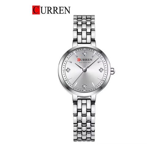 Montre CURREN Étoile · 9106, couleur Argenté et blanc