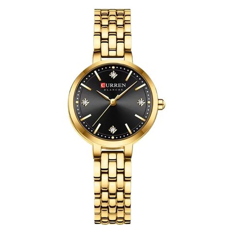 Montre CURREN Étoile · 9106, couleur Orange et doré