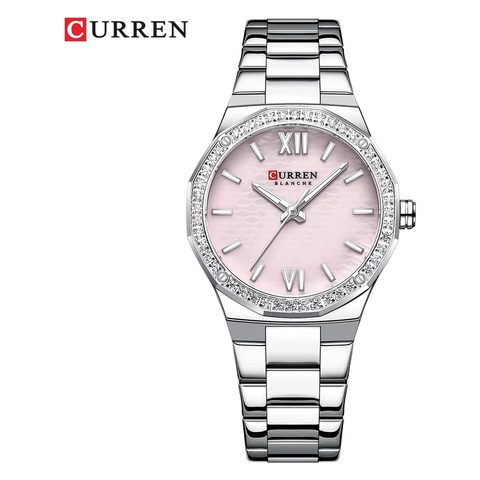 Montre CURREN Rosée · 9103, couleur Argenté et blanc