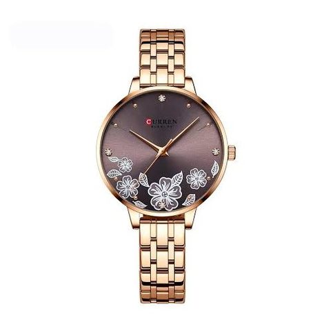 Montre CURREN Lueur · 9068B, couleur Rouge et orange