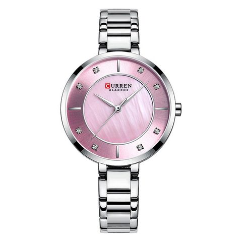 Montre CURREN Saphir · 9051, couleur Argenté et rose